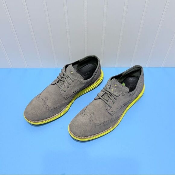 Cole Haan LunarGrand Wingtip Oxford Shoes Mens 7.5 M Gray Suede Lace Up Casual main image 11